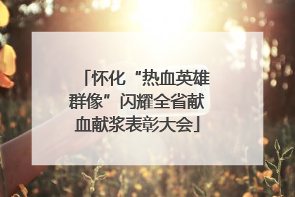 怀化“热血英雄群像”闪耀全省献血献浆表彰大会