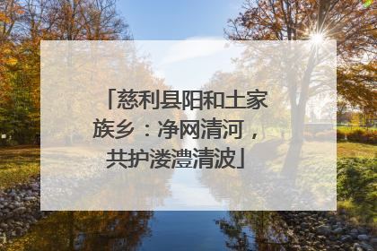 慈利县阳和土家族乡：净网清河，共护溇澧清波