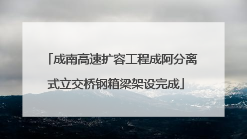 成南高速扩容工程成阿分离式立交桥钢箱梁架设完成