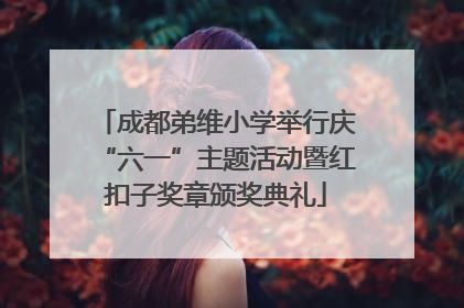 成都弟维小学举行庆“六一”主题活动暨红扣子奖章颁奖典礼