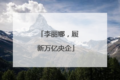 李丽娜，履新万亿央企