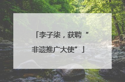李子柒，获聘“非遗推广大使”