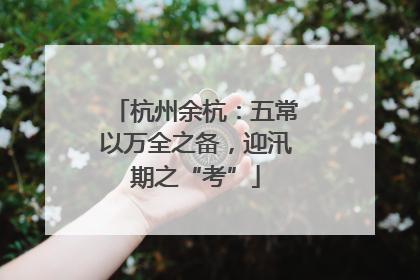 杭州余杭：五常以万全之备，迎汛期之“考”