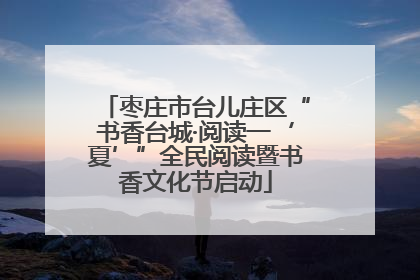 枣庄市台儿庄区“书香台城·阅读一‘夏’”全民阅读暨书香文化节启动