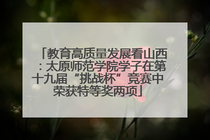 教育高质量发展看山西：太原师范学院学子在第十九届“挑战杯”竞赛中荣获特等奖两项