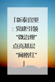 新泰宫里：党建引领“微治理” 点亮基层“网格红”