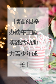 新野县举办端午主题实践活动助力青少年成长
