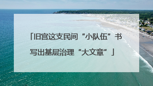 旧宫这支民间“小队伍”书写出基层治理“大文章”