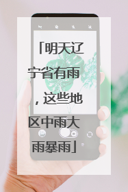 明天辽宁省有雨，这些地区中雨大雨暴雨
