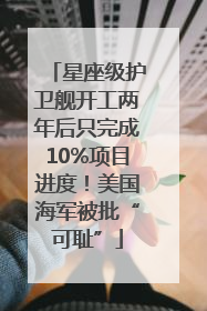 星座级护卫舰开工两年后只完成10%项目进度！美国海军被批“可耻”