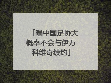 曝中国足协大概率不会与伊万科维奇续约