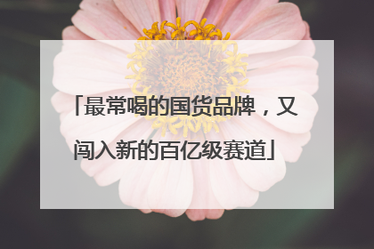 最常喝的国货品牌，又闯入新的百亿级赛道