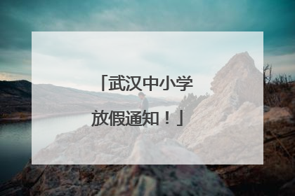 武汉中小学放假通知！