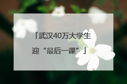 武汉40万大学生迎“最后一课”