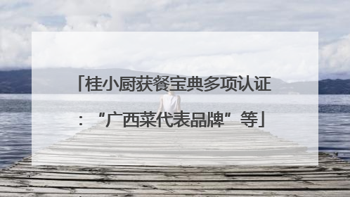 桂小厨获餐宝典多项认证：“广西菜代表品牌”等