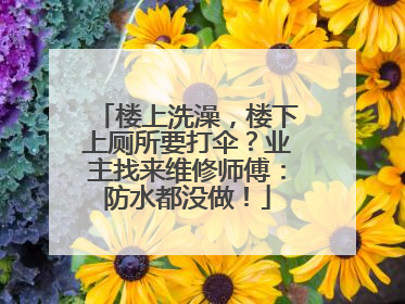 楼上洗澡，楼下上厕所要打伞？业主找来维修师傅：防水都没做！