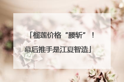 榴莲价格“腰斩”！幕后推手是江夏智造