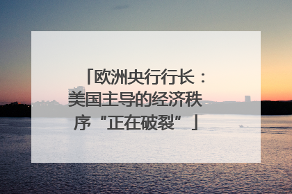 欧洲央行行长：美国主导的经济秩序“正在破裂”