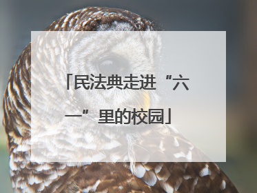 民法典走进“六一”里的校园
