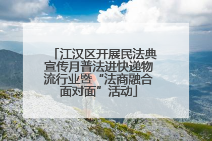 江汉区开展民法典宣传月普法进快递物流行业暨“法商融合面对面”活动
