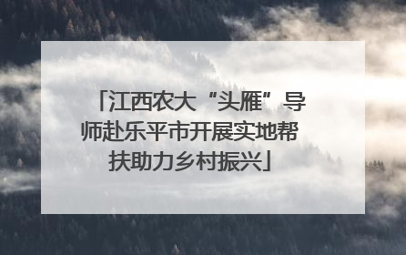 江西农大“头雁”导师赴乐平市开展实地帮扶助力乡村振兴