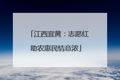 江西宜黄：志愿红助农惠民情意浓