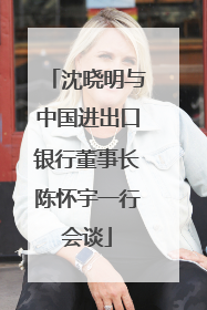 沈晓明与中国进出口银行董事长陈怀宇一行会谈