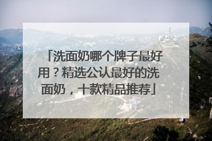 洗面奶哪个牌子最好用？精选公认最好的洗面奶，十款精品推荐
