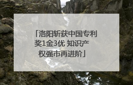 洛阳斩获中国专利奖1金3优 知识产权强市再进阶
