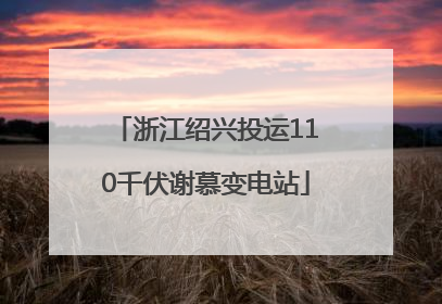 浙江绍兴投运110千伏谢慕变电站