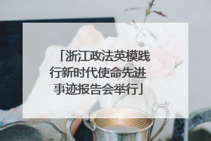 浙江政法英模践行新时代使命先进事迹报告会举行