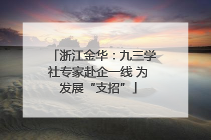 浙江金华：九三学社专家赴企一线 为发展“支招”