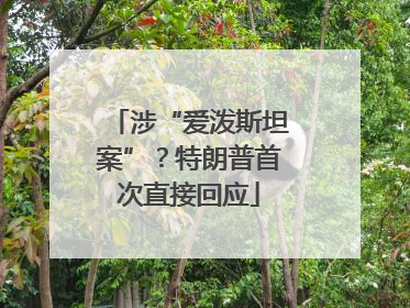 涉“爱泼斯坦案”？特朗普首次直接回应