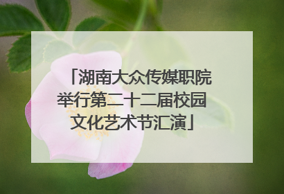 湖南大众传媒职院举行第二十二届校园文化艺术节汇演