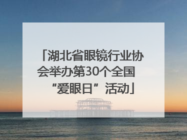 湖北省眼镜行业协会举办第30个全国“爱眼日”活动