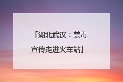 湖北武汉：禁毒宣传走进火车站