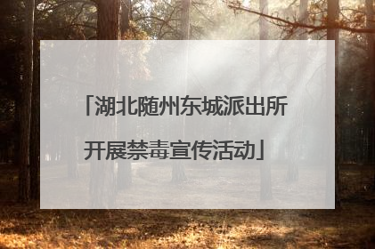 湖北随州东城派出所开展禁毒宣传活动