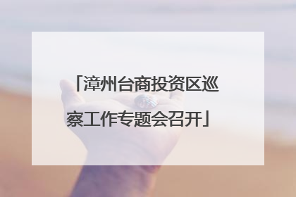 漳州台商投资区巡察工作专题会召开
