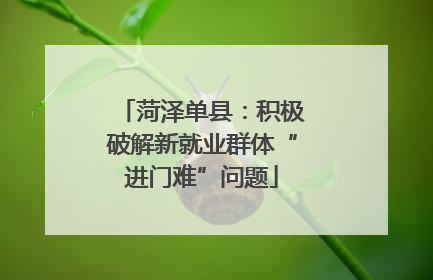 菏泽单县：积极破解新就业群体“进门难”问题