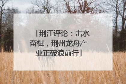 荆江评论：击水奋楫，荆州龙舟产业正破浪前行