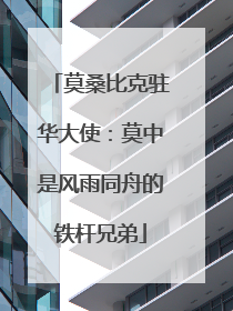 莫桑比克驻华大使：莫中是风雨同舟的铁杆兄弟