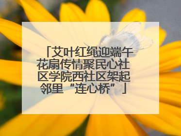 艾叶红绳迎端午花扇传情聚民心社区学院西社区架起邻里“连心桥”