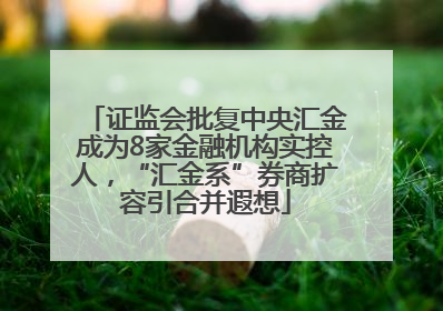 证监会批复中央汇金成为8家金融机构实控人，“汇金系”券商扩容引合并遐想