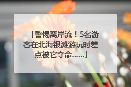 警惕离岸流！5名游客在北海银滩游玩时差点被它夺命……