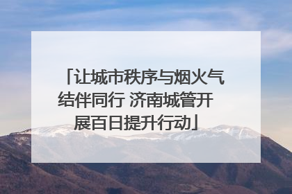 让城市秩序与烟火气结伴同行 济南城管开展百日提升行动