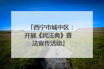 西宁市城中区：开展《民法典》普法宣传活动