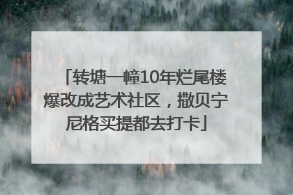 转塘一幢10年烂尾楼爆改成艺术社区，撒贝宁尼格买提都去打卡