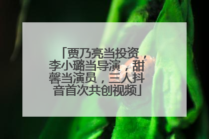 贾乃亮当投资，李小璐当导演，甜馨当演员，三人抖音首次共创视频