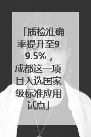 质检准确率提升至99.5%，成都这一项目入选国家级标准应用试点