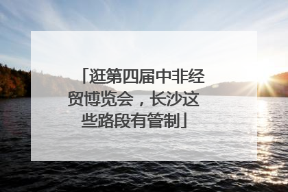 逛第四届中非经贸博览会，长沙这些路段有管制
